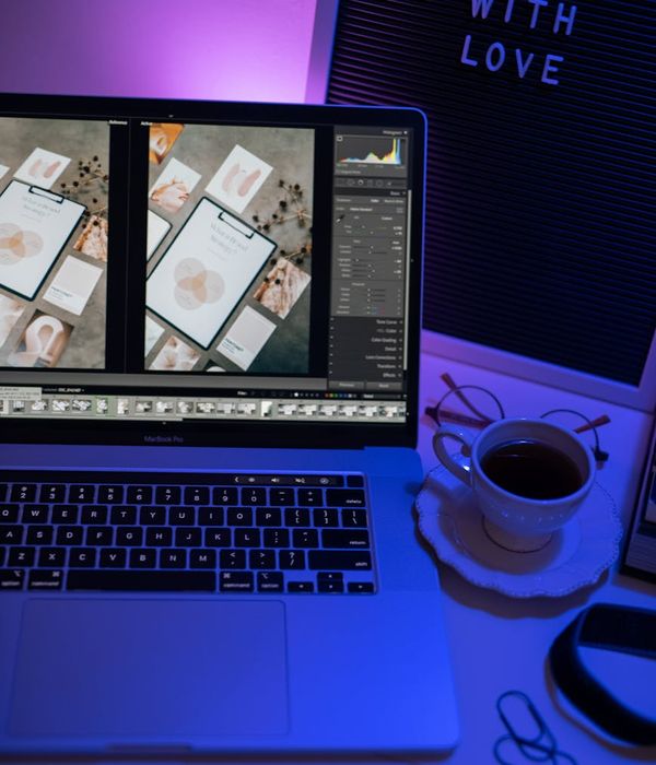 Cozy home office workspace with organized desk and efficient shelving system