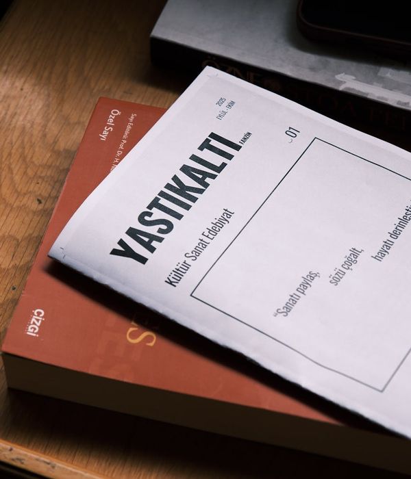 Magazine-style editorial cover portrait of organized home interior